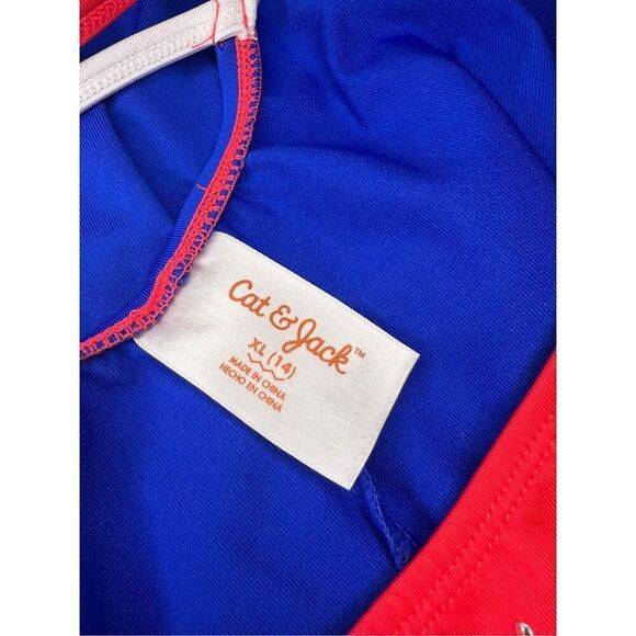 Cat & Jack Girls 14 Patriotic Gymnastics Leotard Dance Unitard - Picture 5 of 6